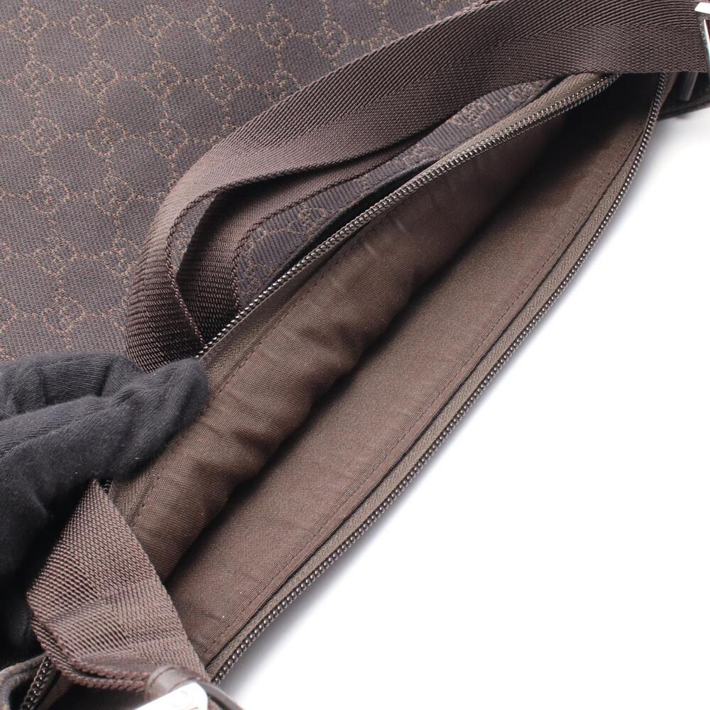 Gucci brown bag leather shoulder pattern GG - Picture 5 of 5